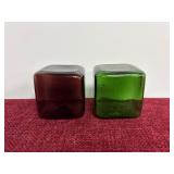 2 Vintage Square Japanese Fishing Floats