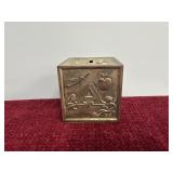 Vintage letter block Metal Coin bank