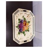 vintage toleware serving tray