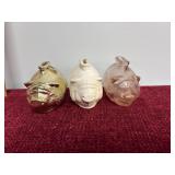 3 Vintage Anchor Hocking piggy banks