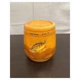 vintage wooden souvenir coin jar