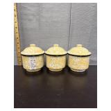 Matching ceramic kitchen containers