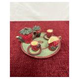 Mini Strawberry Themed Tea Set