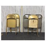 Set of 5 metal collapsing chairs