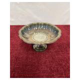 vintage Oneida silver-plated pedestal candy dish