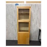 storage cabinet in a beech or light wood veneer, f