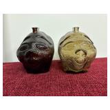 2 Vintage Anchor Hocking smiling piggy banks