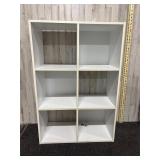 White shelving unit
