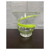 Clear glass decorative vase