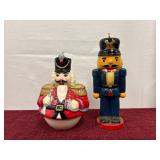 2 Nutcracker decorative Christmas candles