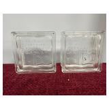 2 vintage Pittsburgh Corning Glass Block Banks