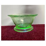Vintage Uranium glass sherbet dish