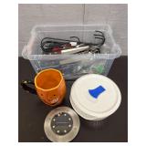 Kitchen utensils & glassware lot