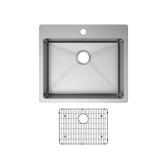 Crosstown 25 in. Drop-In/Undermount Single Bowl 18