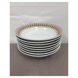 8 Sakura bowls in the 'Sledding Characters' patter