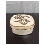 vintage fish ceramic stoneware dish