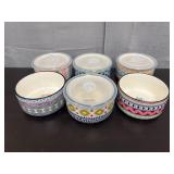 6-piece Signature Housewares Stoneware Storage Bow