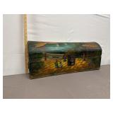 Vintage Chinese hand painted lacquer box