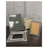 Silver colored picture frames lot