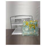 Bathroom counter shelves & shower cap