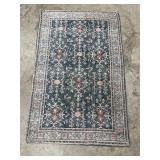 Floral rectangular rug