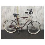 Electra deluxe maroon and white beach cruiser