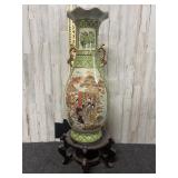 Antique Asian style decorative porcelain vase