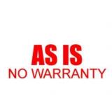 As Is, No warranty