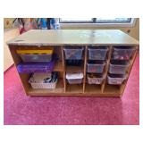 Double sided rolling shelves