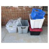 Lot of assorted storage bins