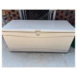 Lifetime outdoor storage bin with contents