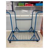 Rolling metal cart