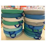Set of 18 handled seat cushions