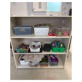 Rolling shelf with contents