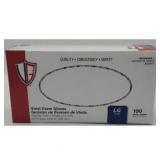 Vinyl Exam Gloves, Powder Free, Large, 100 Per Box
