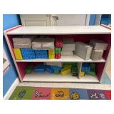 Storage shelf with contents