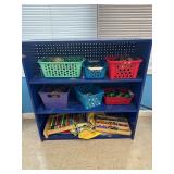 Bookshelf with contents