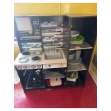 Kids play kitchen and contents