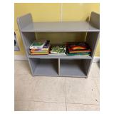 Wood shelf with contents