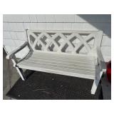 Outdoor metal bench