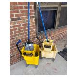 Pair of mop and bucket sets