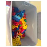 Bin lot of large Lego blocks