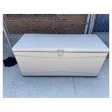 Lifetime outdoor storage bin with contents