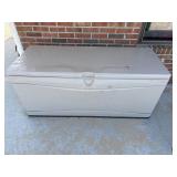Lifetime outdoor storage bin with contents