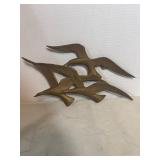 Brass seagull wall decor