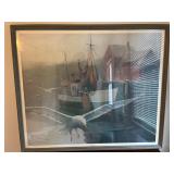 'Docked Boats & Gulls' by Sam Coty
