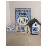 Lot of unc themed decor