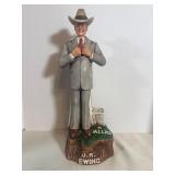 vintage 1980 J.R. Ewing musical whiskey decanter
