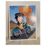 Metal Betty boop born 2 boop sign