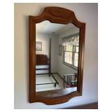 Wooden framed wall mirror